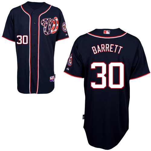 Aaron Barrett #30 Youth Baseball Jersey-Washington Nationals Authentic Alternate 2 Navy Blue Cool Base MLB Jersey